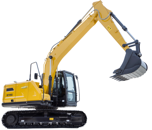 &Eacute;conomie d'&eacute;nergie moyenne de seau de &sup3; de l'excavatrice 0.61m de chenille de XE135G 13500kg